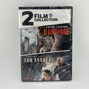 2 Film Collection: Rampage & San Andreas - Dwayne Johnson - Black/White Cover